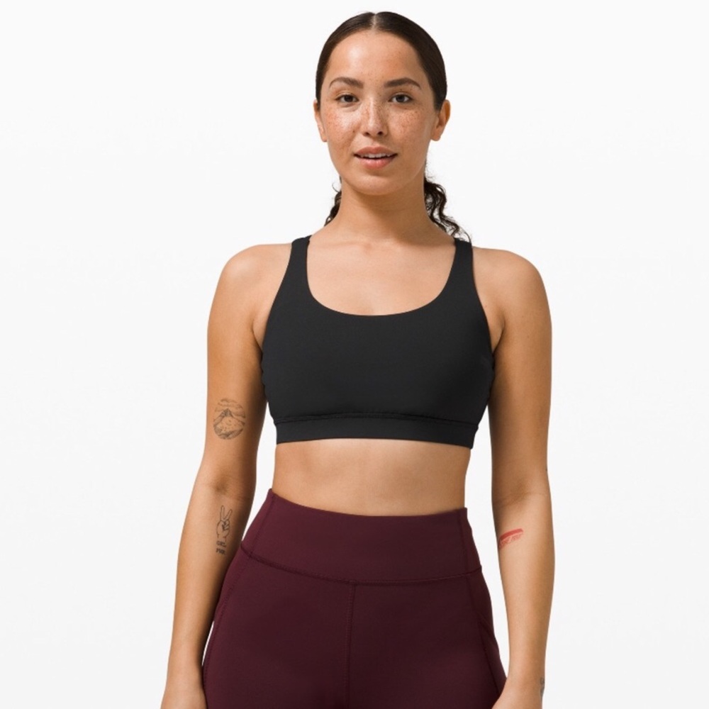 🌼LULULEMON ENERGY BRA MEDIUM SUPPORT BLACK - 10